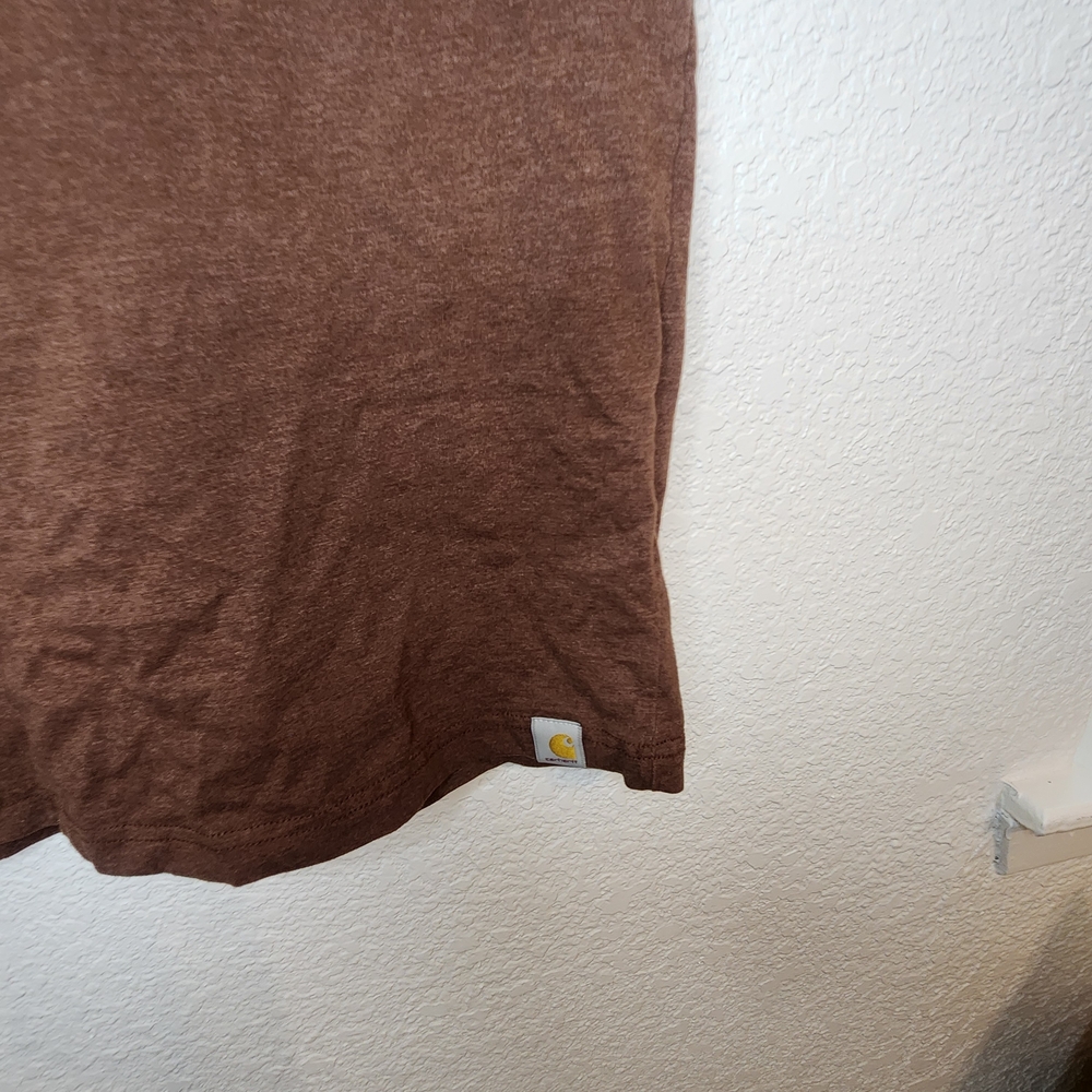 Carhartt Relaxed Fit size S Brown Pocket T-Shirt with Texas Patch - Picture 7 of 14